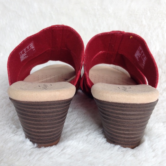NWOT Clarks Nubuck Leather Valarie Slide Sandals - Picture 6 of 10
